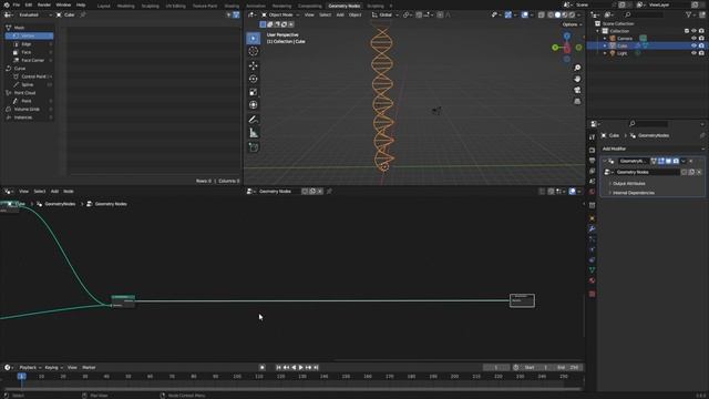 Tutorial: Building and Animating a DNA Helix in Geometry nodes!