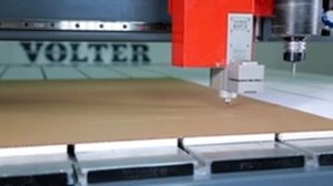 Cutting of cardboard by VOLTER CNC Router with Tangential knife