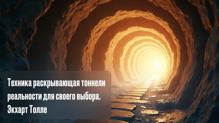 Техника раскрывающая тоннели реальности для своего выбора. Экхарт Толле