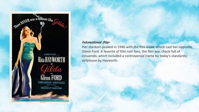 Star Spotlight Rita Hayworth (October 17, 1918 - May 14, 1987)