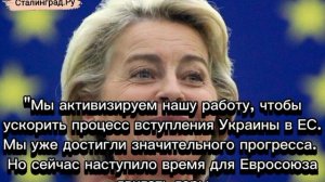 Фон дер Ляйен:Евросоюз намерен ускорить процесс вступления Украины в ЕС и достигнуть мира через силу