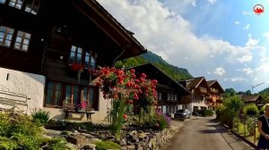 Спокойная прогулка по швейцарской деревне Изельтвальд, Швейцария 🇨🇭Вид на швейцарские горы