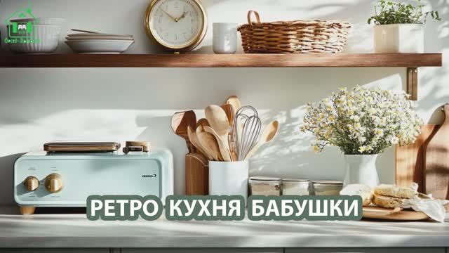 Деревенский интерьер кухни и Бабушкин ретро Винтаж (1)