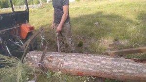 Трелевочник Лесовоз для минитрактора, или транспортировка бревен из пункта А в пункт В своими силам