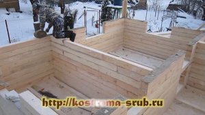 Дом из бруса в два этажа. 14 апреля 2014 г