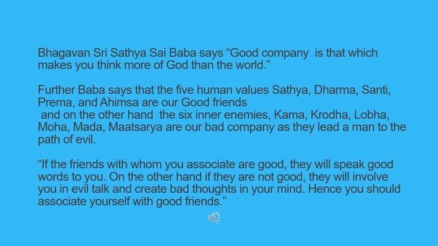 Sri satya sai Bal Vikas Group3 Bhajagovindam part 2 English смотреть онлайн