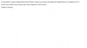 Raspberry Pi: Connecting iPhone camera to Raspberry Pi