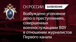 Возбуждено уголовное дело о преступлениях, совершенных военнослужащими ВФУ в отношении журналистов