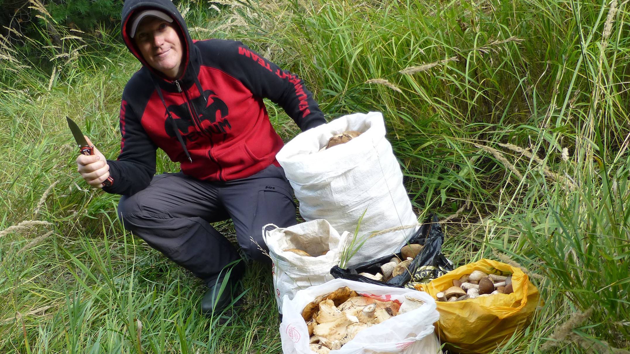 Грибное безумие!!! Запарились их резать! Грузди, подберезовики и даже рыжики. смотреть онлайн
