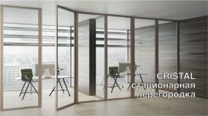 Стеклянная дверь Cristal с фрамугами