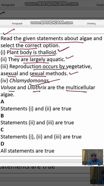 Read the given statements about algae and select the correct option.(i) Plant body is thalloid. смотреть онлайн
