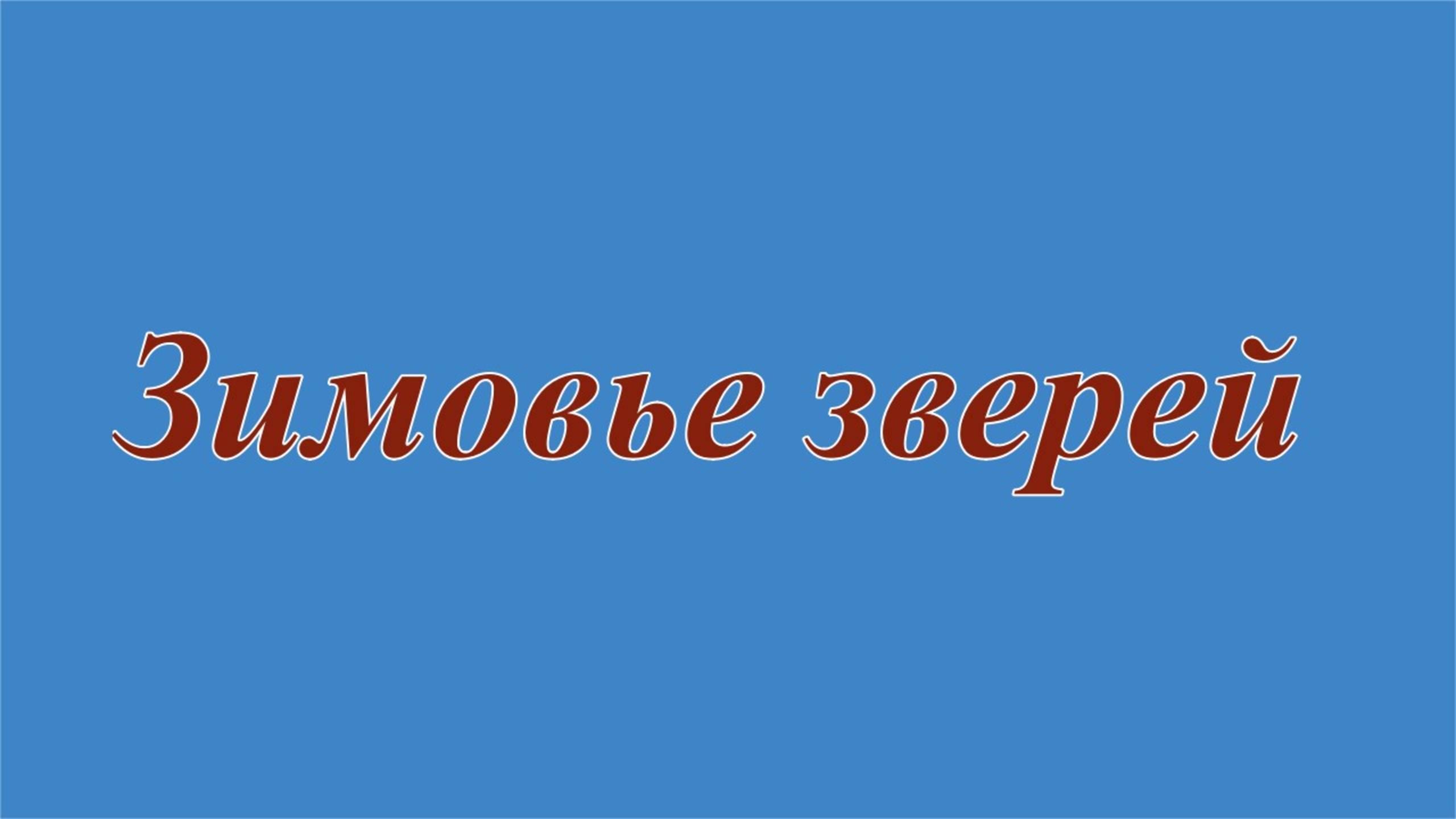 Зимовье зверей