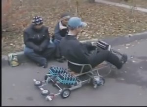 Аккумуляторная самодельная электротележка - мод. 1