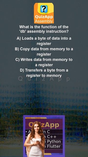 Assembly What is the function of the db assembly instruction