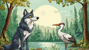 Сказка. Волк и Журавль. Басни Крылова. Я сказка