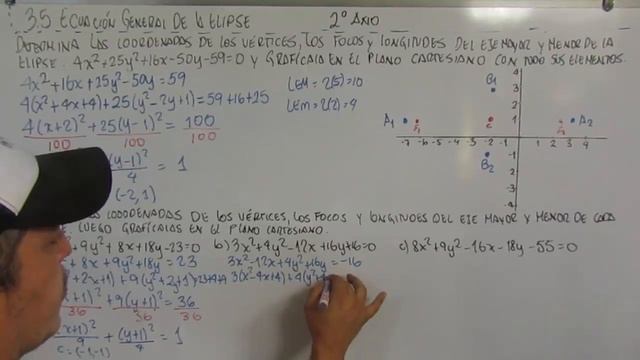 3.5 ECUACION GENERAL DE LA ELIPSE 2º AÑO смотреть онлайн
