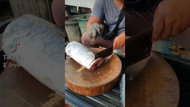 ikan tenggiri 6.7kilo slice cutting restaurant anak mami смотреть онлайн
