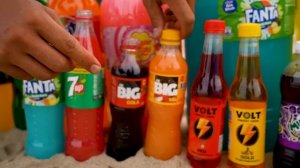 Giant Coca Cola, Different Fanta, Chupa Chups, Mirinda and Popular Soft Drink vs Mentos Underground
