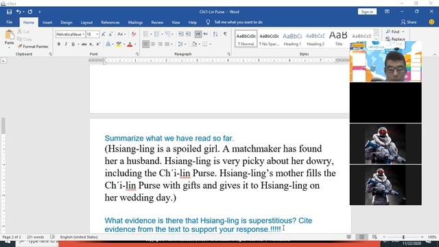 Sunday 22/11/2020 5B Reading The Chi-Lin Purse Part 3 смотреть онлайн