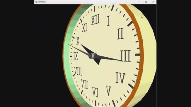 3D часы. Трёхмерная сцена с механическими вращающимися часами. Программа на Visual C# + OpenGL