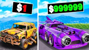 ПРОКАЧАЛ ТАЧКУ НУБА ЗА $1 ДО $1,000,000 В GTA 5