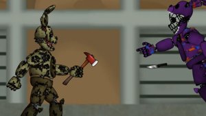 пружинная ловушка против глитч Бонни . spring trap vs Glitch Bonnie (fnaf ) (DC 2)