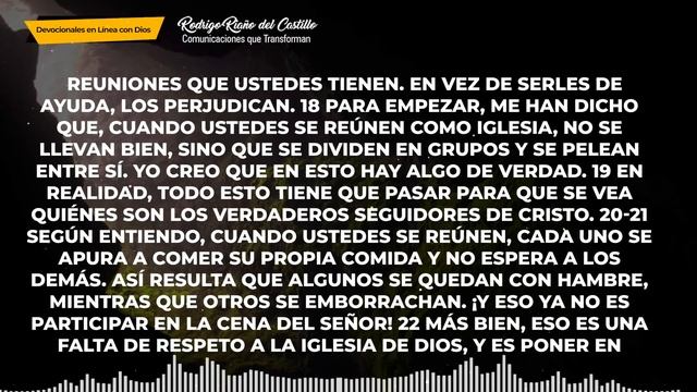 LA BIBLIA EN UN AÑO/Día 110 1 Corintios 10-12 смотреть онлайн