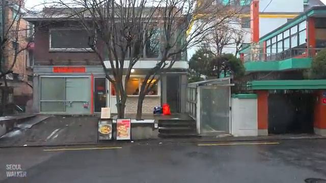 Snowy Morning Stroll in Hongdae 🌨️ Serenity Beyond the Nightlife ｜ Korea Travel