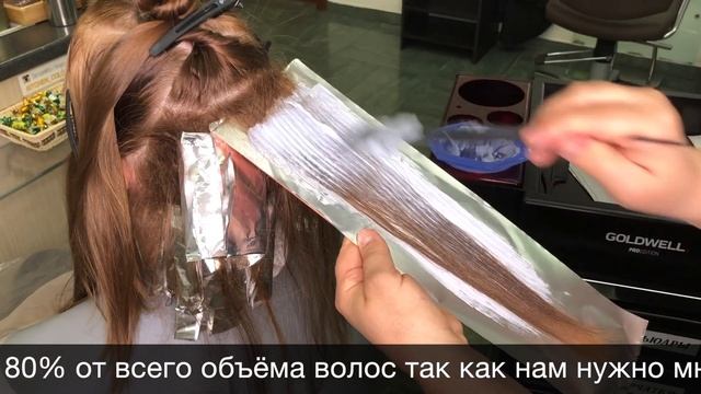 Исправление домашнего окрашивания. Из темного цвета в блонд с модным нюансом по технике шатуш смотреть онлайн