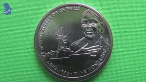 1 доллар 2025  год. Рэй Монтегю - военный корабль - Арканзас. Американские инновации Р. США.#855