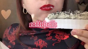asmr crunch chalk in paste ❤️🔥 мел в пасте //@shelkmelk