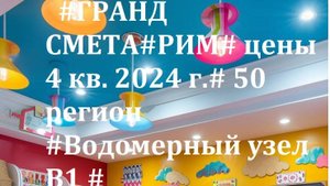 DS 111# Domсметки #ГРАНД СМЕТА#РИМ# цены 4 кв. 2024 г.# 50 регион #Водомерный узел В1 #