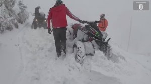 Покатушки на квадроциклах в зимнем лесу