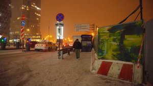 Метель в Москве ❄️ Прогулка среди небоскребов в зимний снегопад. Россия