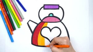 बच्चों के लिए चायदानी ड्राइंग | Балаларға арналған шәйнек суреті