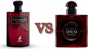 Alhambra Opera Rouge и YSL Black Opium Over Red. Найдите хоть одно отличие!
