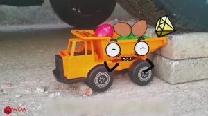 Детская анимация машина 🚓 давит грузовик, арбуз и др.