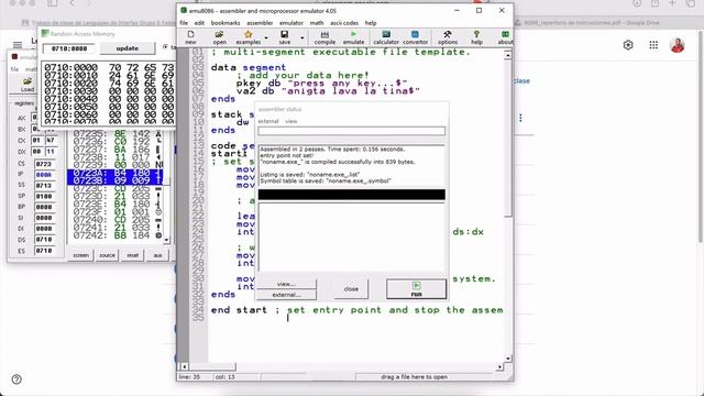 Introducción al uso del Emu8086 смотреть онлайн