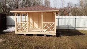Беседка для дачи из дерева