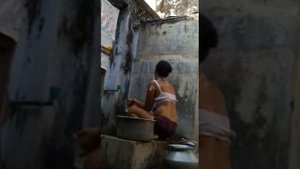 aunty bathing oppen space
