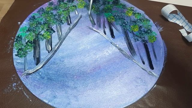 Легкая техника росписи акрилом.