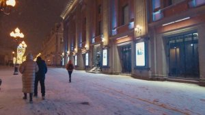 ❄️🎄МОСКВА - Прогулка по снегу. Новогодний Старый Арбат. Зима в России