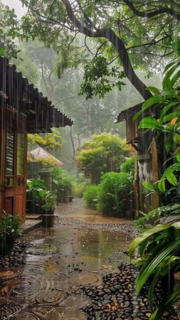 Small house and rainy #smallhouse #travel #tinyhouselove #dreamgarden (2)