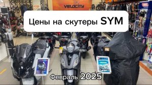 Цена на скутеры и маски скутеры | Февраль 2025 | SYM