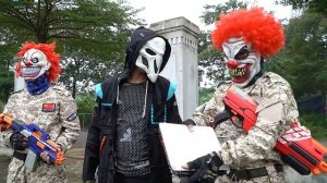 LTT Films : SQUAD S.E.A.L X Nerf Guns Fight Crime Group Black Man Mask MEGA Mastodon