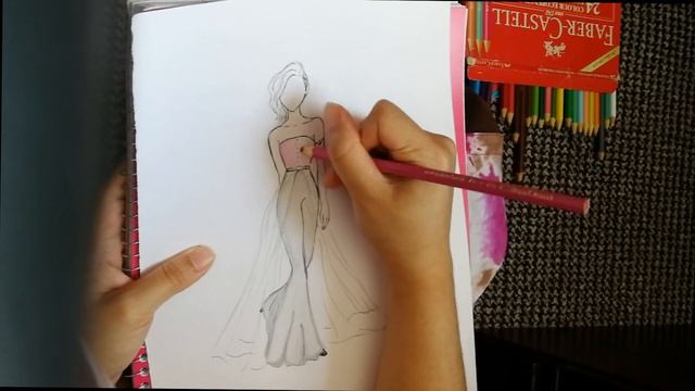 Draw a modern elegant dress.My first ''proper'' drawing tutorial lol (with kpop soundtrack) смотреть онлайн