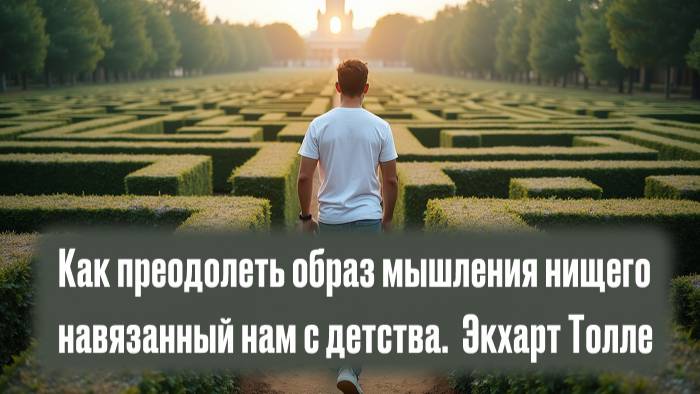 Как преодолеть образ мышления нищего навязанный нам с детства.  Экхарт Толле