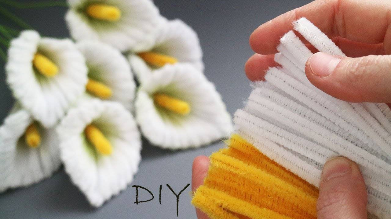 🌸 Изысканные КАЛЛЫ из синельной проволоки! Украшение для дома своими руками!