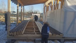 Пол Террасы. Обработка Маслом. Монтаж. Продолжение / Строю Мини Дом 6*3 Tiny House Не Бытовку