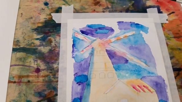 Рисование акварелью. Арттерапия. Видео 3